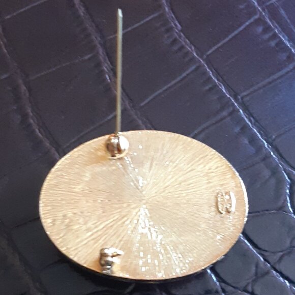 1980s Nina Ricci Signed AVON, Cameo Blue Rose Brooch - Picture 9 of 11